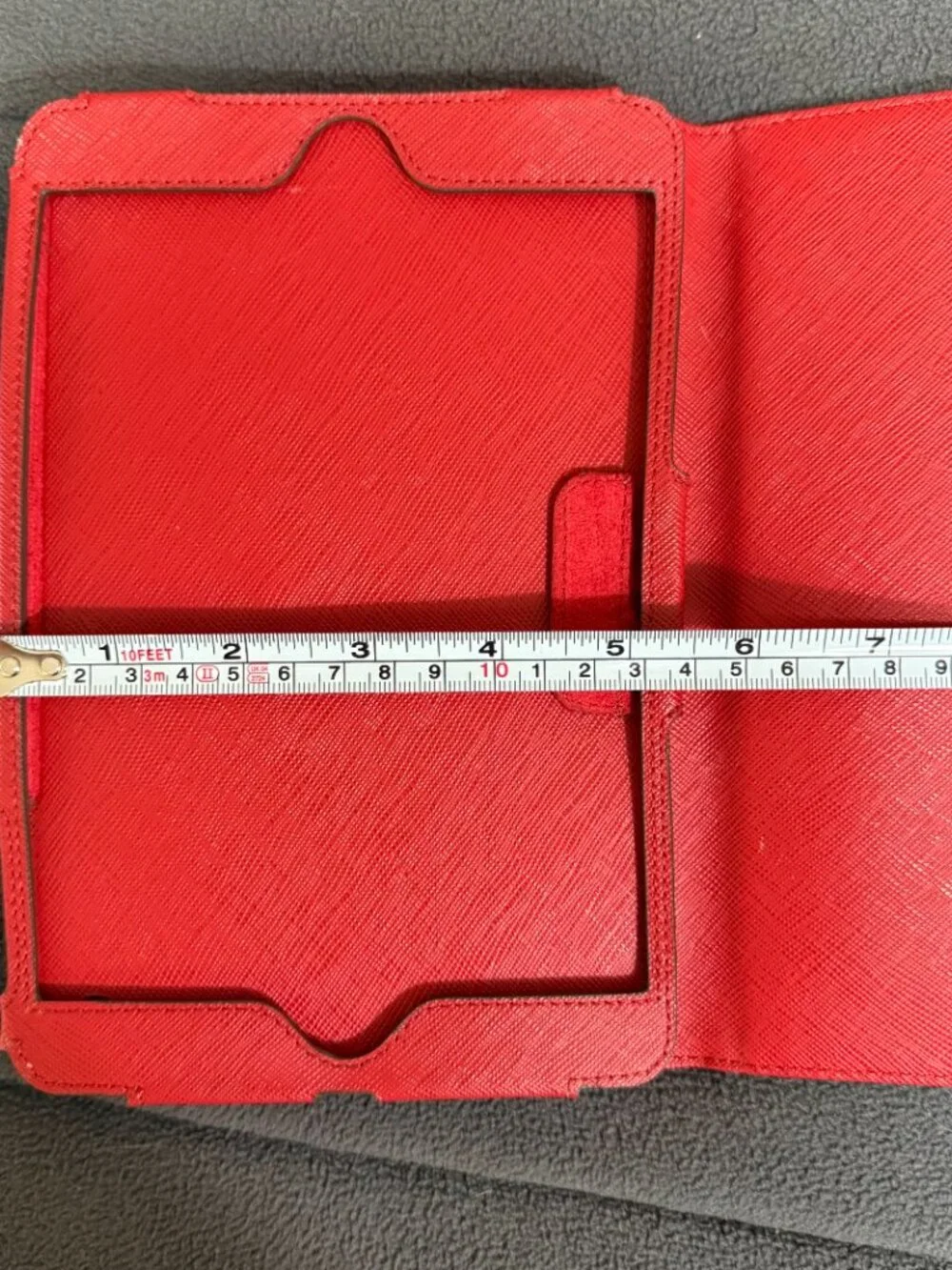 Michael Kors Red Saffiano Leather iPad Mini/ Tablet Clutch Folio Wallet Case